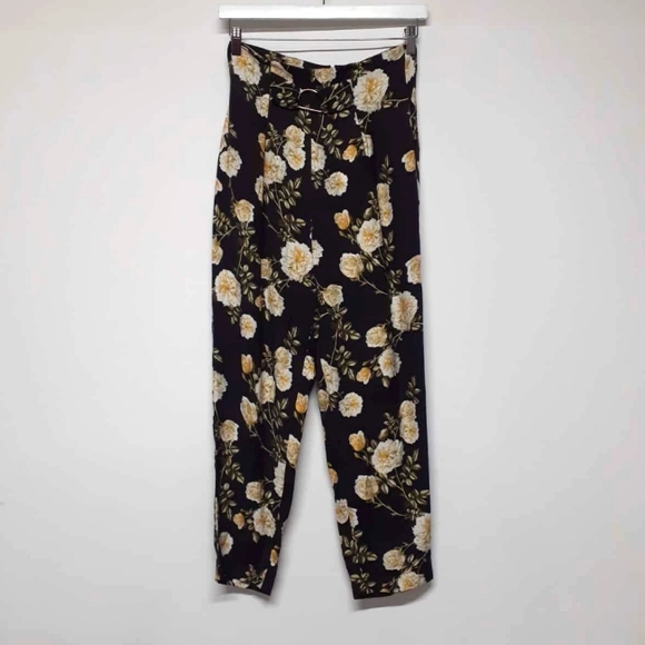 SHEIKE Antique Rose Black Floral Office High Waisted Pants NWT RRP$119.95 - Picture 9 of 12